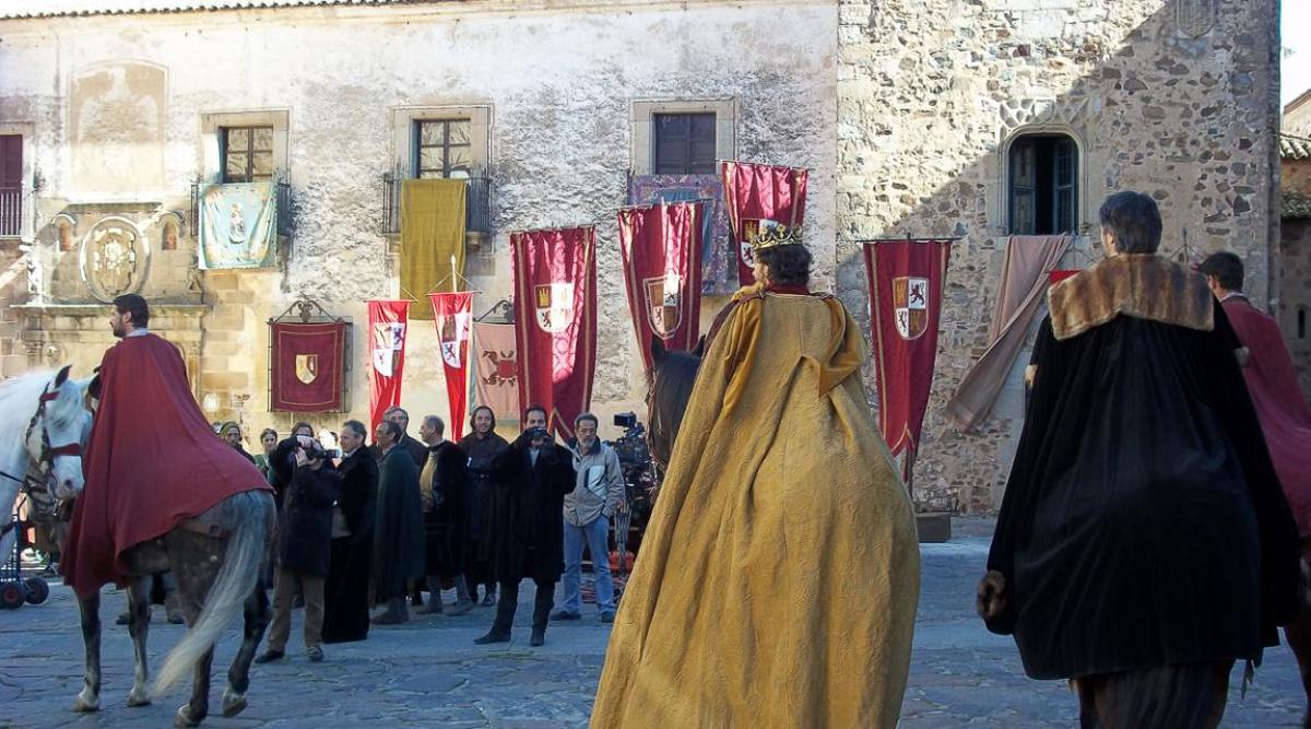 Grabación de la película Isabel, mi reina en Cáceres.