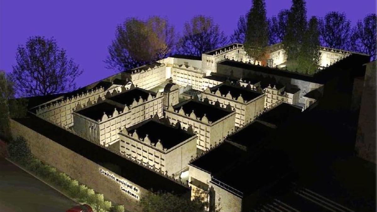 Recreación del cementerio tras la reforma prevista.