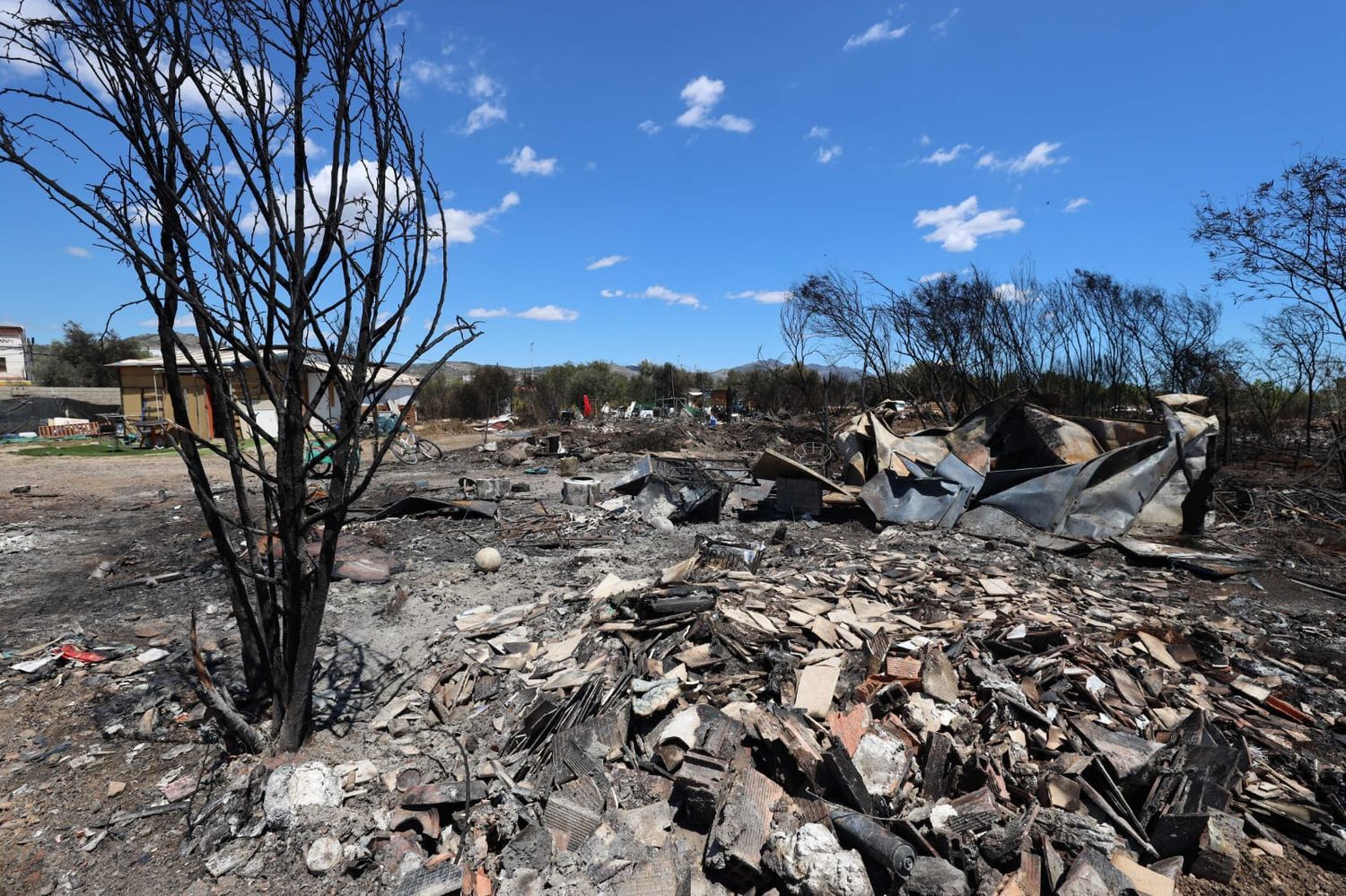 El estado de la zona incendiada en Mestrets