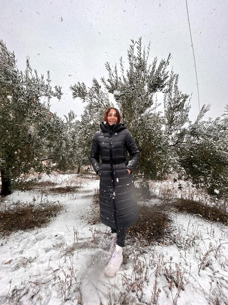 Nieva en Tollos, en la comarca alicantina del Comtat