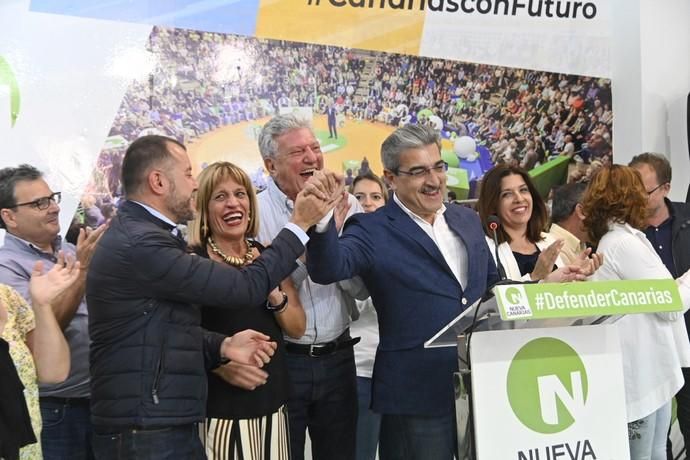 Noche electoral en Nueva Canarias, con euforia por los buenos resultados