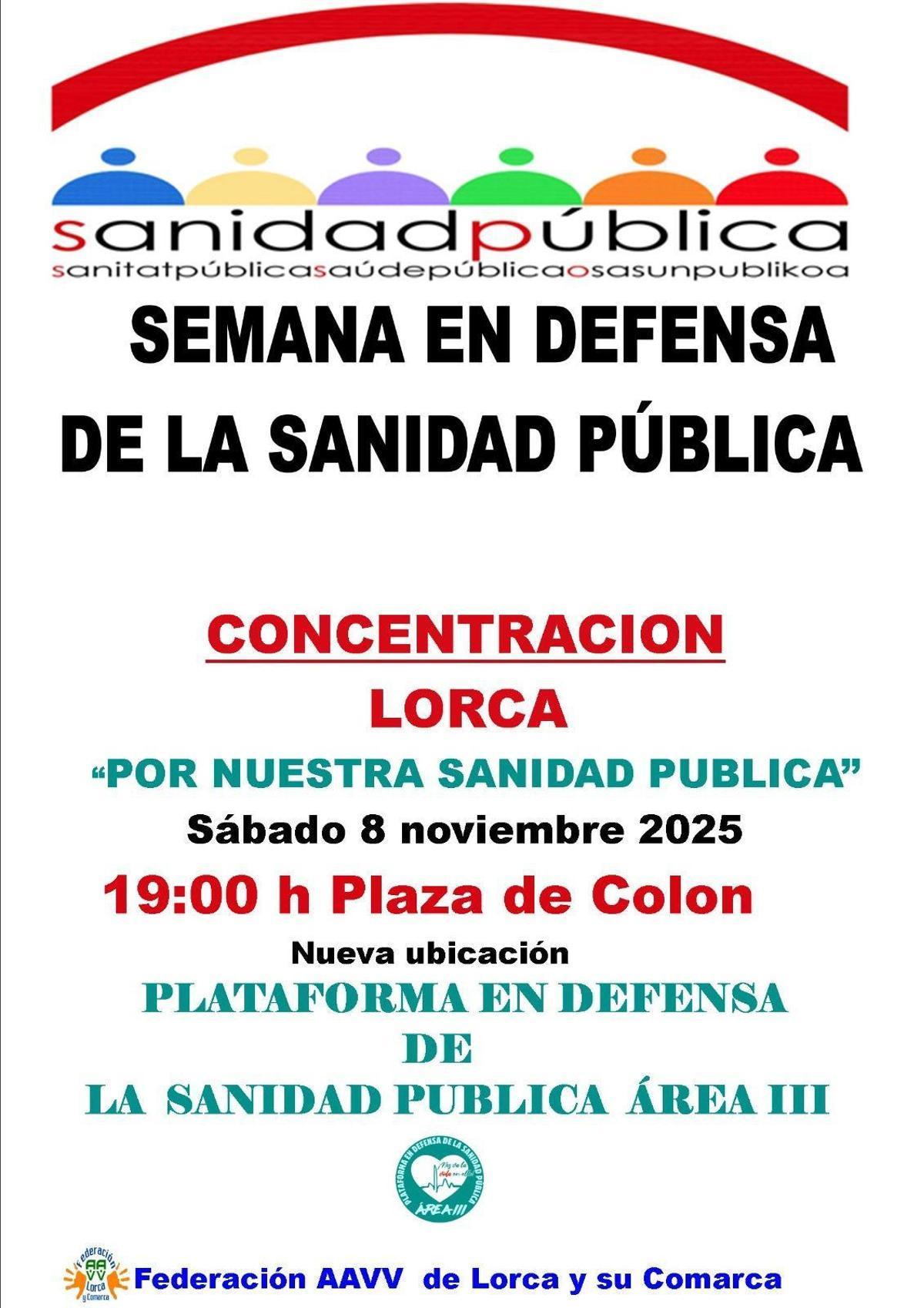 Cartel anunciador de la manifestación.