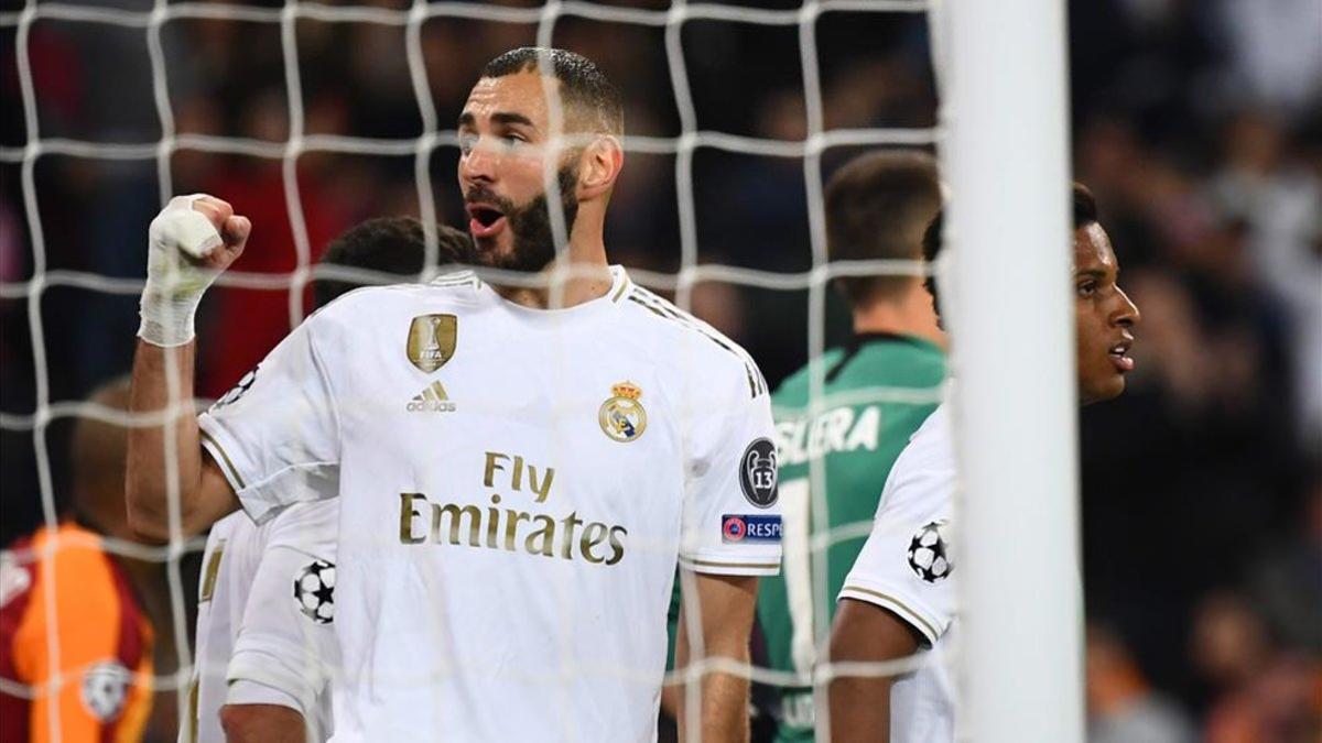 Karim Benzema ya piensa en el encuentro frente al Manchester City.