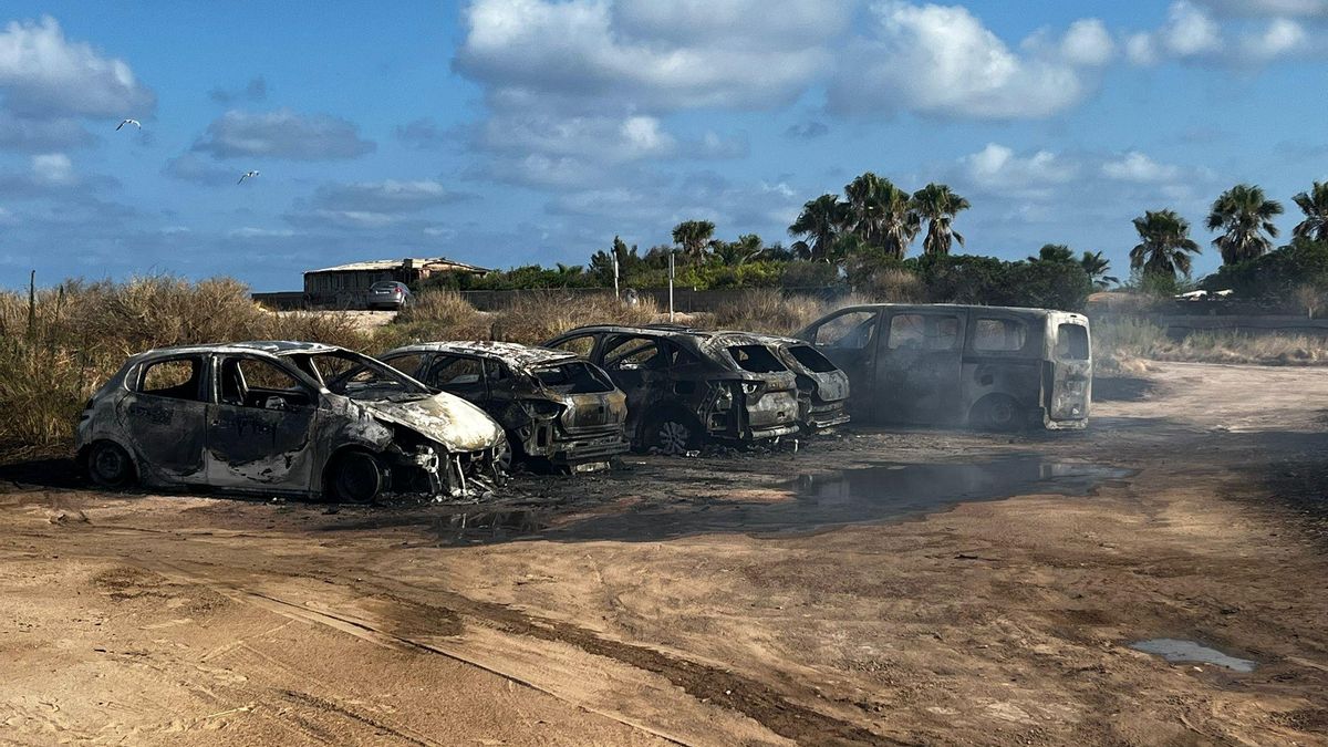 Vídeo: Momento del incendio de los vehículos