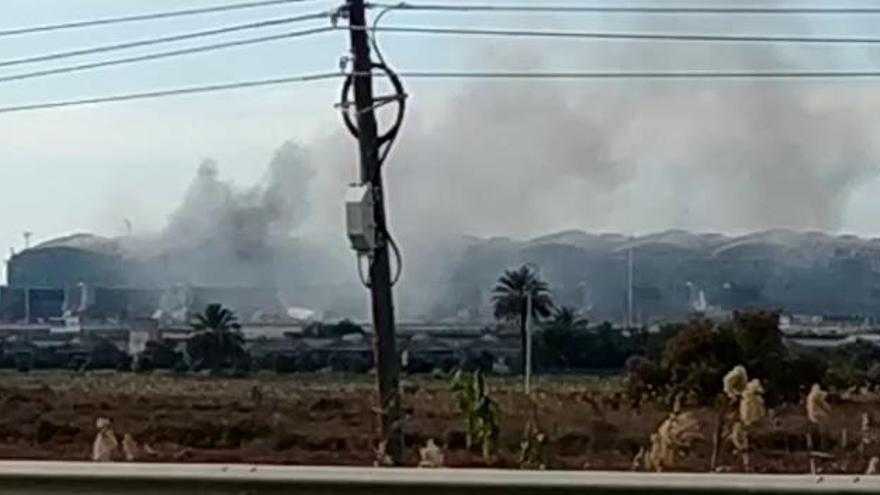 Incendio en el aeropuerto de Alicante-Elche