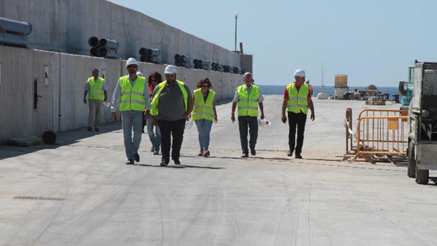 Visita, esta semana, a las obras de ampliación del muelle de Arrecife.