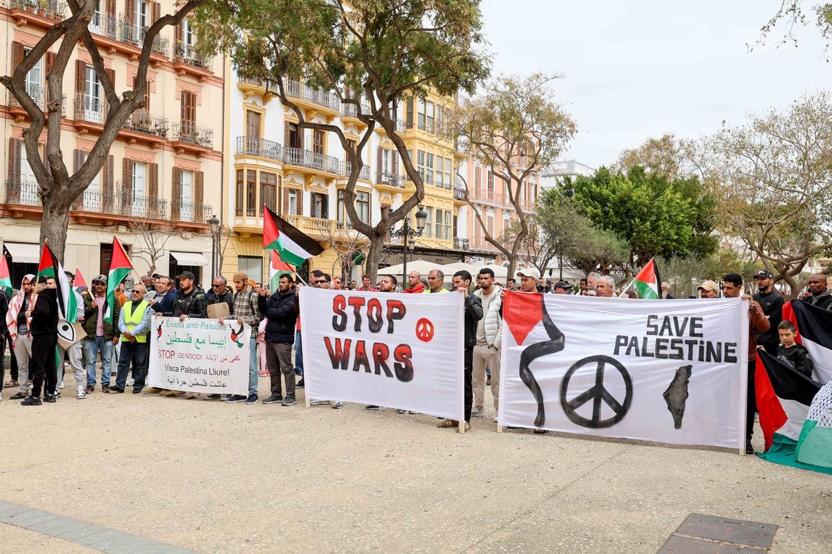 La concentración por Palestina en Ibiza, en imágenes