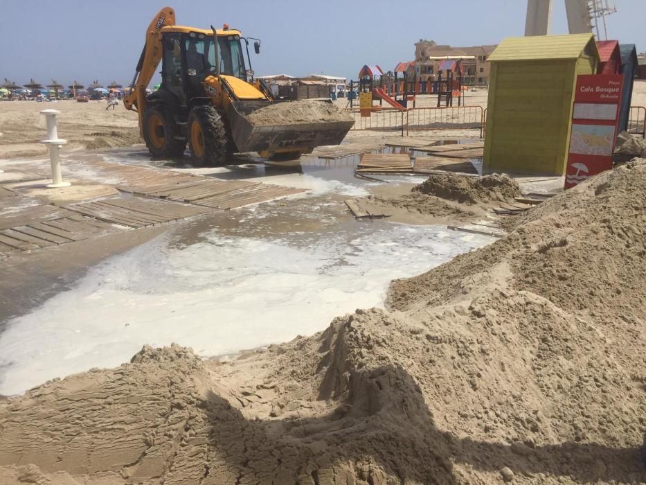 Vertido de aguas fecales en Orihuela Costa