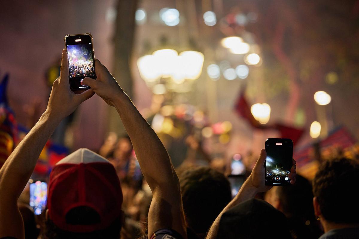 Así fue la celebración azulgrana en Canaletes