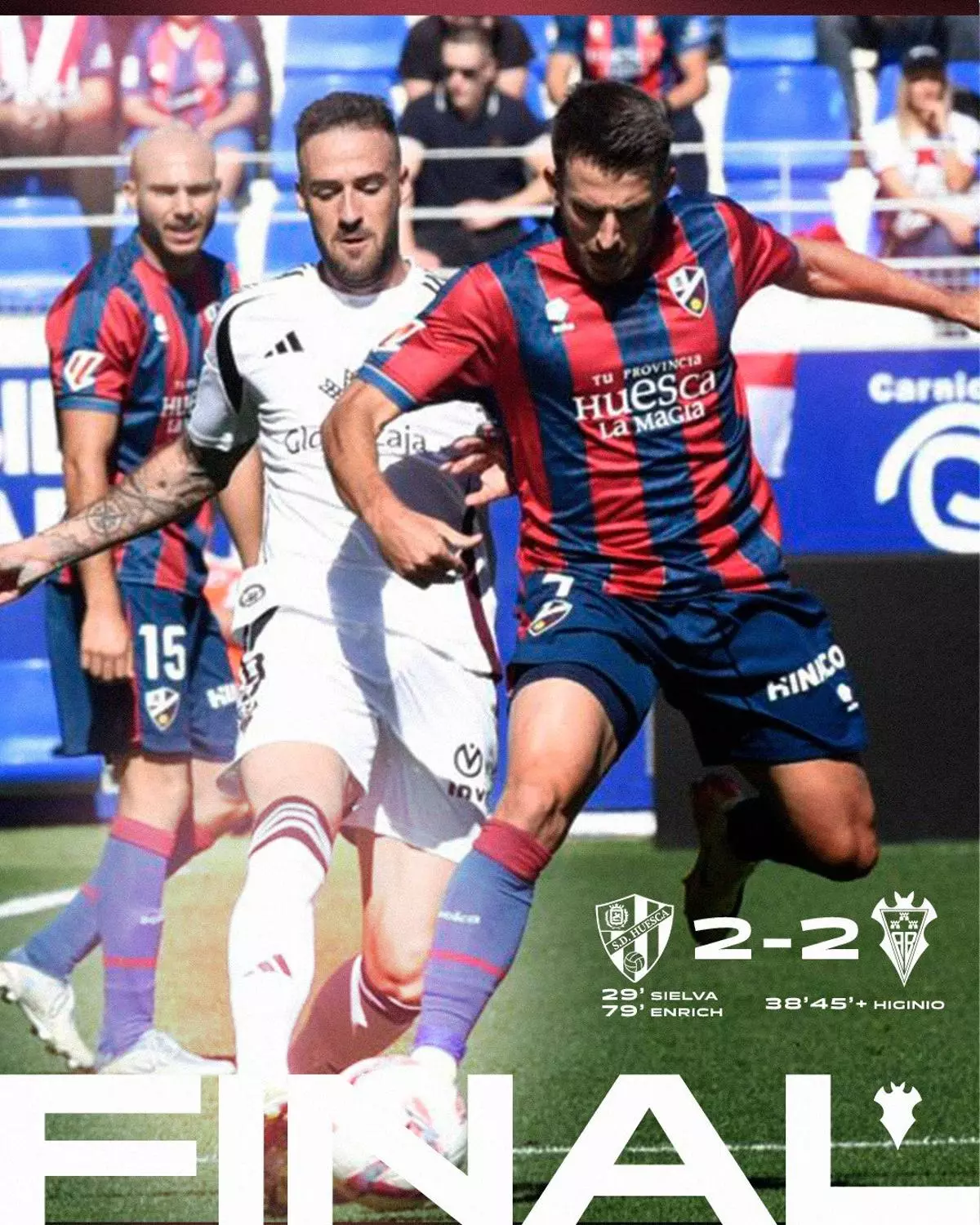El 2 - 2 del Huesca en el Huesca 2 - 2 Albacete de la jornada 9 de LaLiga Hypermotion
