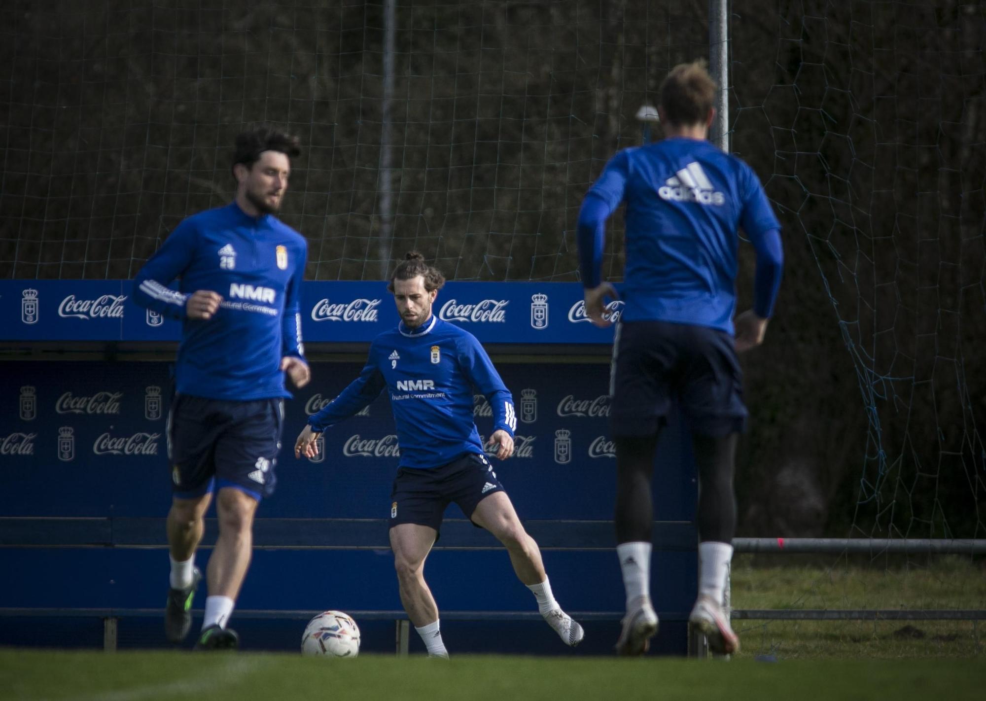 El entrenamiento del Oviedo tras la derrota ante el Albacete