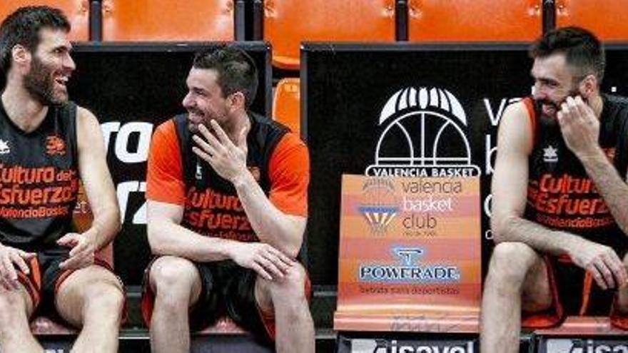 San Emeterio, Rafa Martínez i Pierre Oriola, a l&#039;entrenament d&#039;ahir