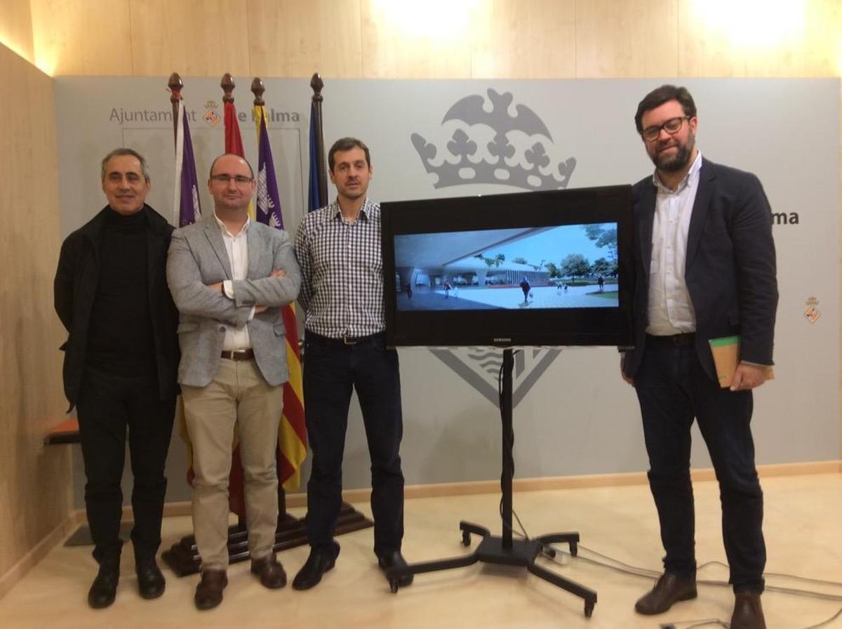 Riera, Cereijo, García y Noguera presentaron el proyecto de la nueva sede del IMI.