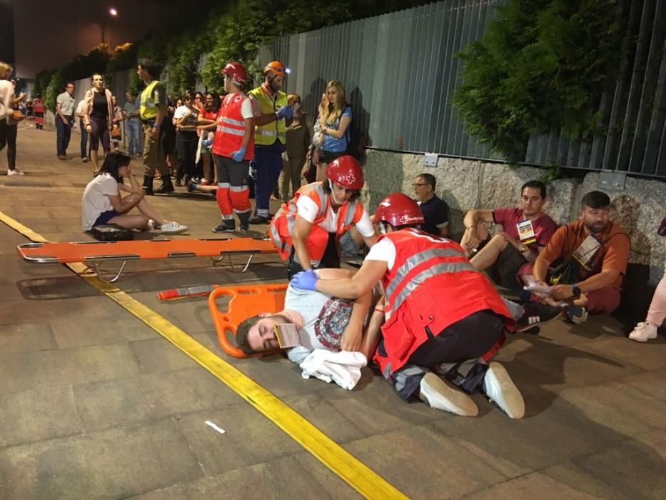 Simulacro en Pontevedra de un accidente de tren