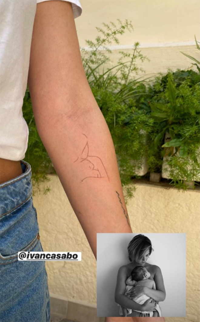 Tatuaje de Laura Escanes en honor a su hija
