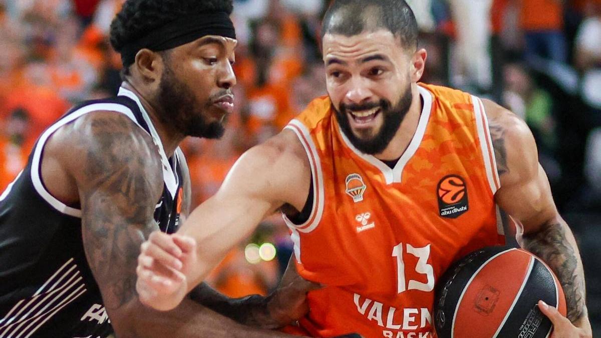 Darius Thompson, en el partido entre el Valencia Basket y el Partizan de Belgrado.