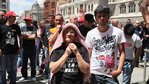 Multitudinaria manifestación minera en León