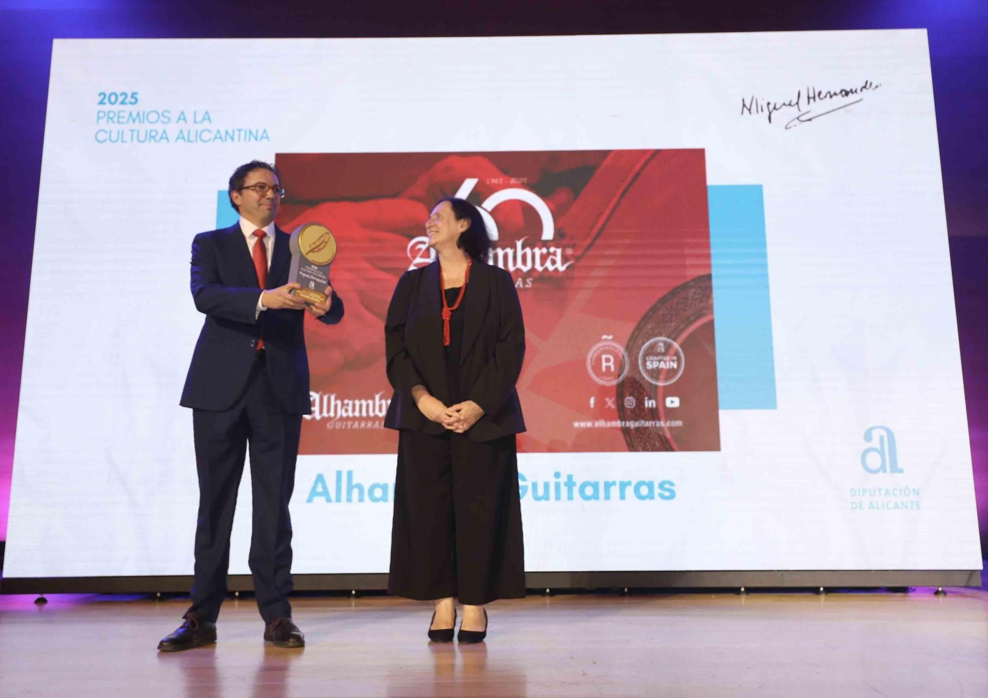 Creatividad y talento galardonados en la entrega de los Premios a la Cultura de la Diputación de Alicante