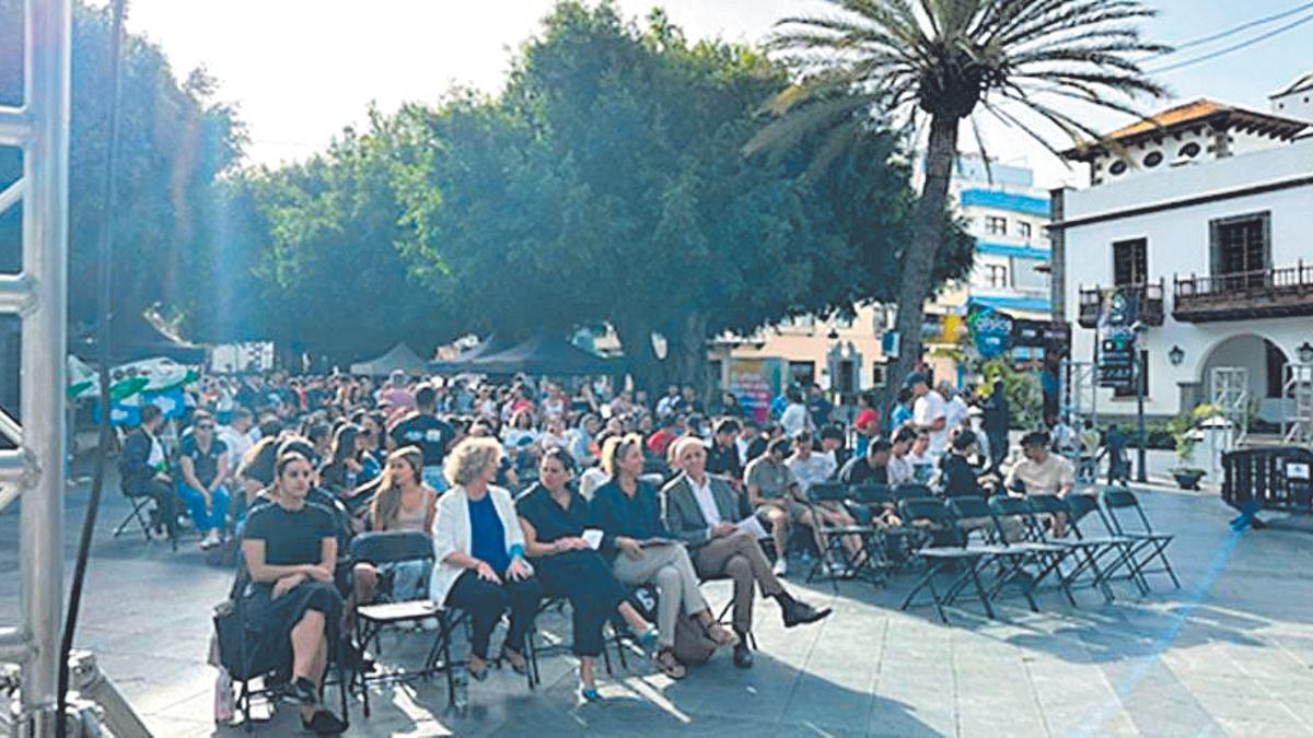 Momento de la inauguración de la II Feria del Emprendedor de La Palma