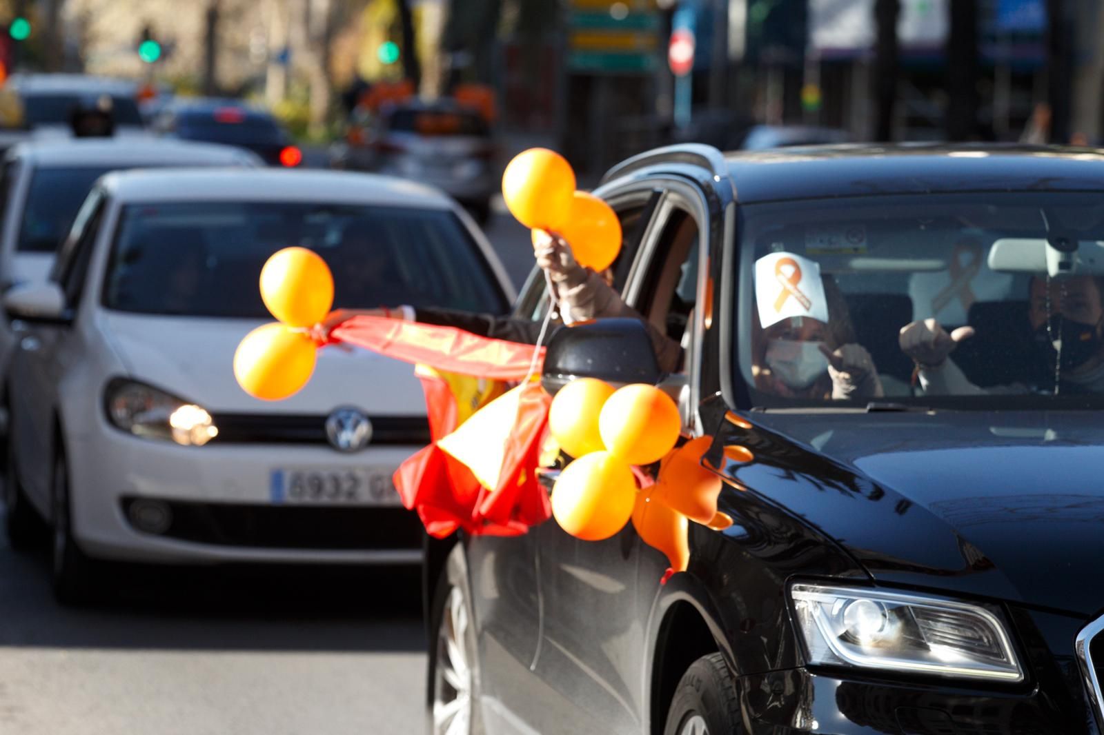 La protesta contra la ley Celaá llena de coches el centro de Alicante