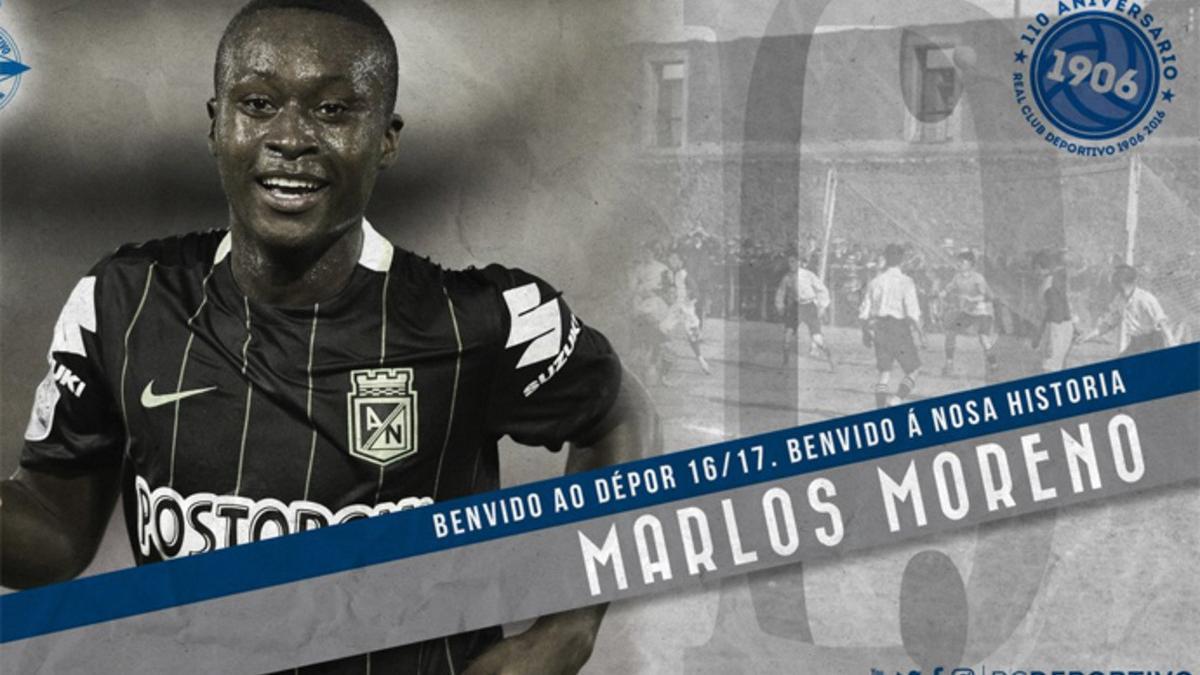 Marlos Moreno es por ahora la última incorporación de un Deportivo con muchas caras nuevas