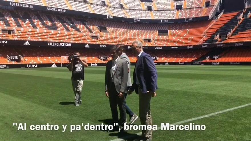 ¿Qué piensa Marcelino del césped de Mestalla?