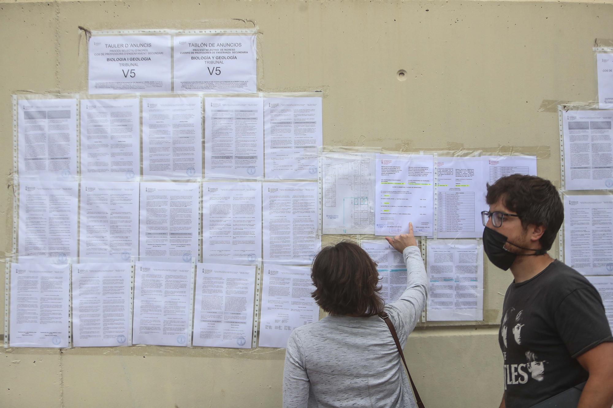 Así ha sido el examen de oposiciones a maestros de secundaria en el IES de Benicalap