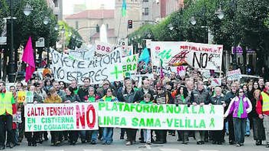 Una pasada movilización contra el tendido eléctrico.