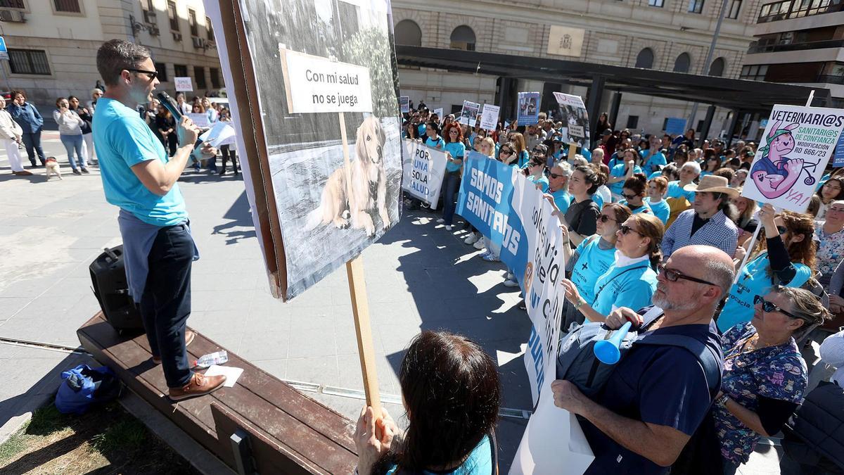 Los veterinarios protestan en Alicante contra la Ley del Medicamento