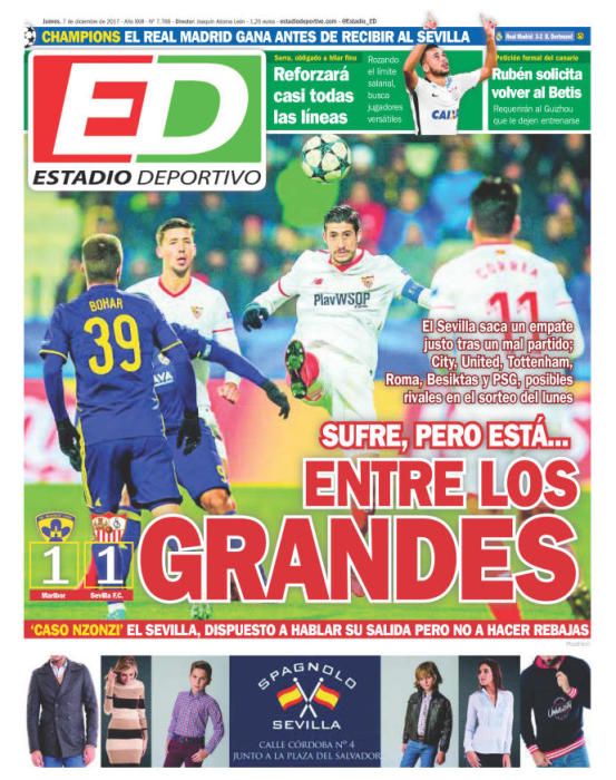 Portadas del 7 de diciembre de 2017