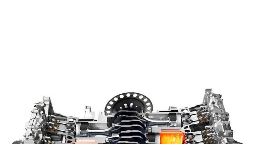 En un motor Bóxer, los cilindros se ubican en horizontal y opuestos