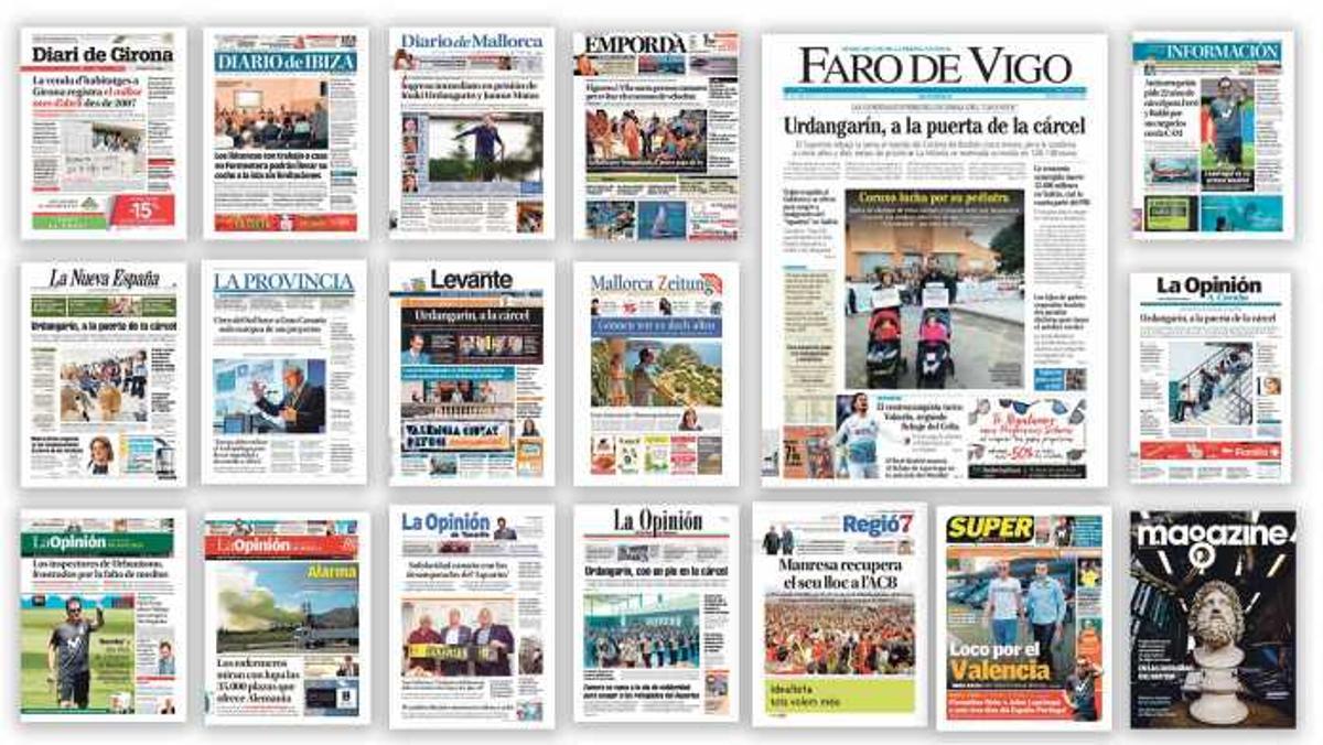 Portadas de periódicos.