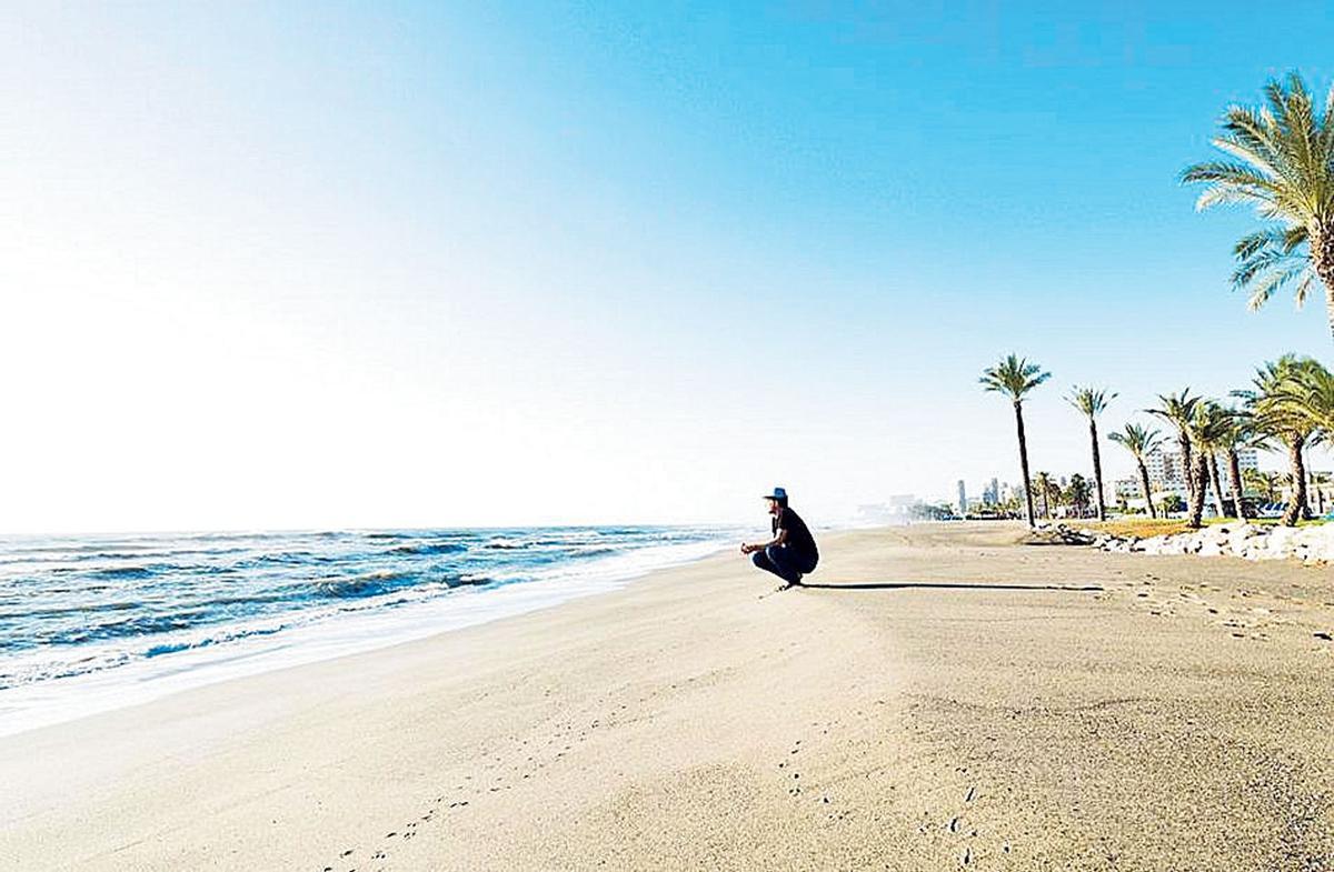 Una playa de Torremolinos.