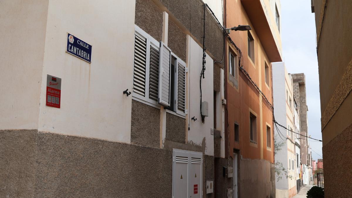 Calle Cantabria en el barrio de San Juan