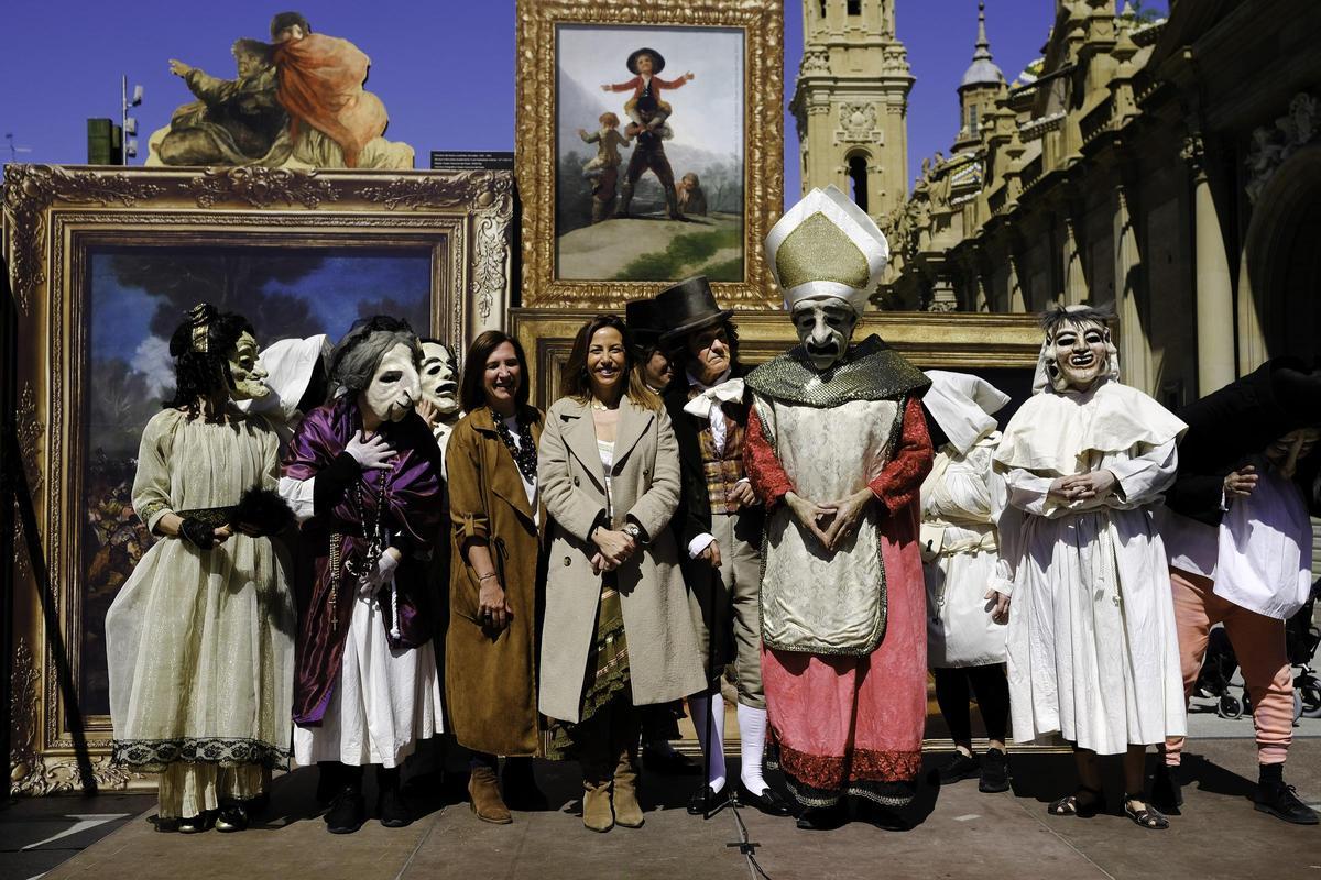 Las Fiestas Goyescas, que recuperan el videomapping en la fachada del consistorio, se presentaron esta semana.