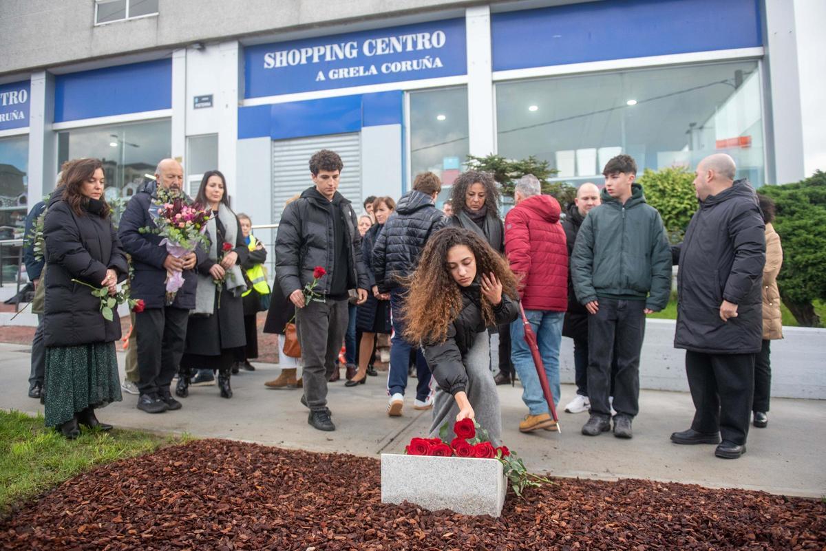 Homenaje en Agrela, donde se produjo el accidente.