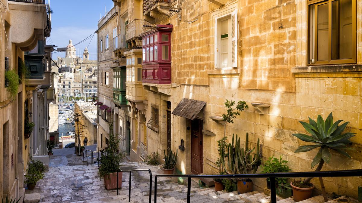 Calle de la ciudad La Valeta, Malta