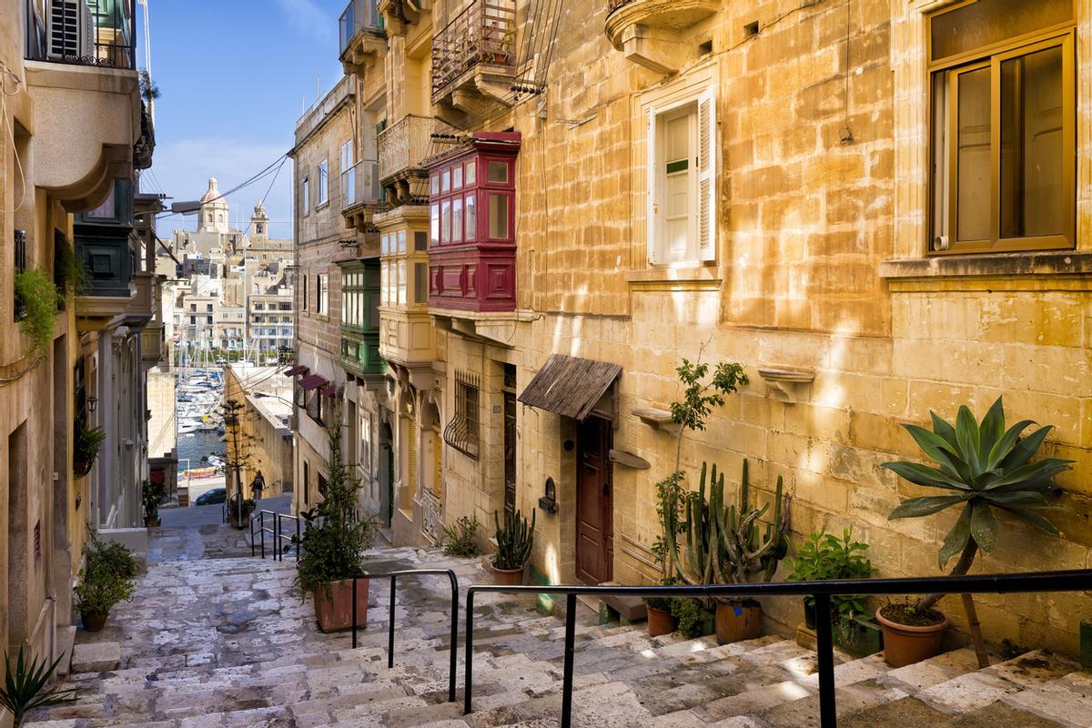 Calle de la ciudad La Valeta, Malta