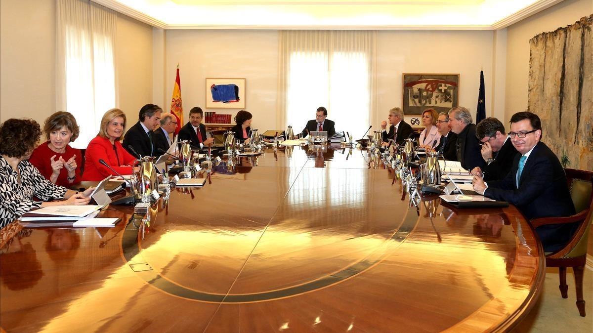 Una reunión del Consejo de Ministros. Una reunión del Consejo de Ministros.