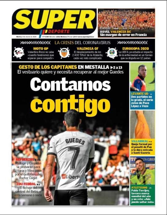 Portada SUPERDEPORTE jueves 5 maro 2020