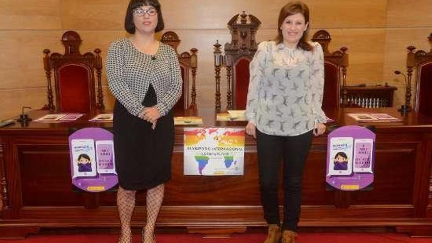 Mónica Novas y Fátima Abal, en la presentación del proyecto. N.P.