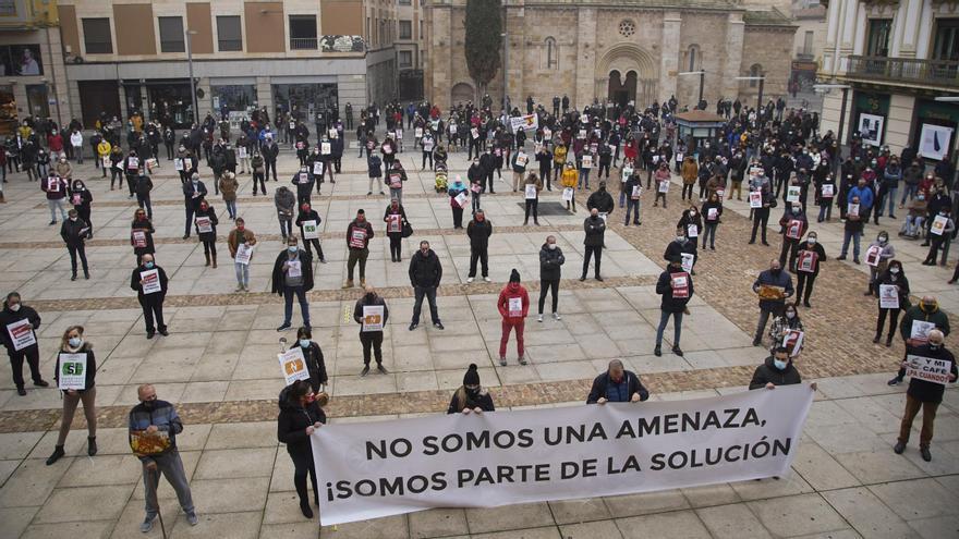 Manifestación de hosteleros en Zamora.