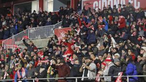 Aspecto del Estadio de Montilivi, feudo del Girona FC, en un partido de Liga ante al Alavés.