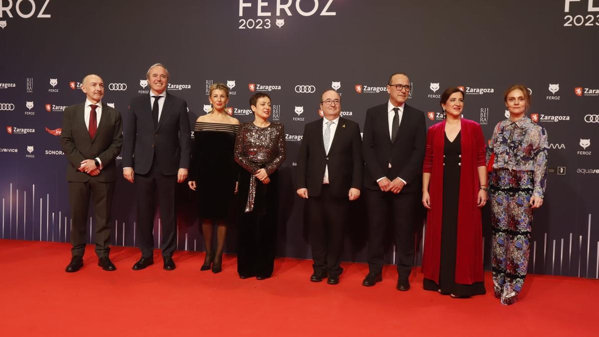 Alfombra roja de los Premios Feroz en Zaragoza.