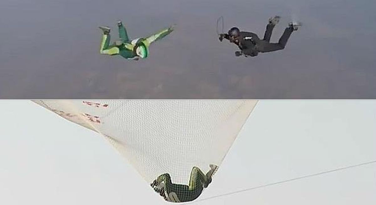 Luke Aikins ha saltat sense paracaigudes des de 7.620 metres d’altura.