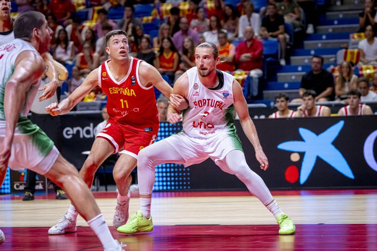 Partido España B-Portugal del Torneo Ciudad de Málaga.
