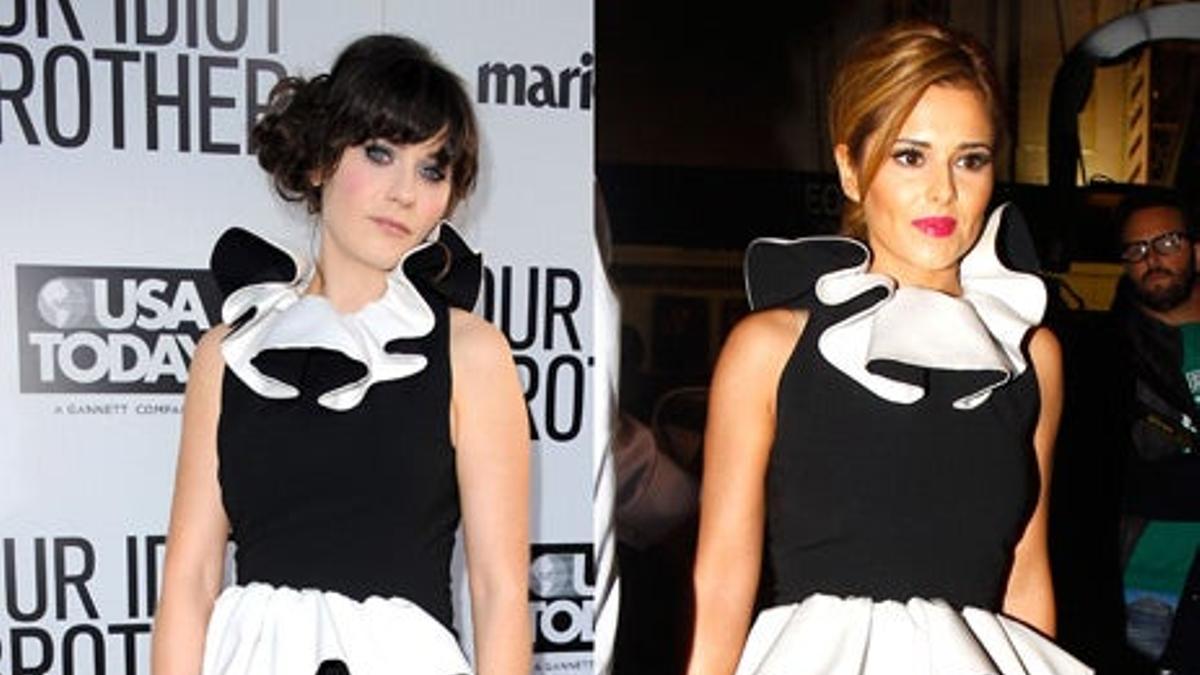 Cheryl Cole y Zooey Deschanel apuestan por el mismo vestido