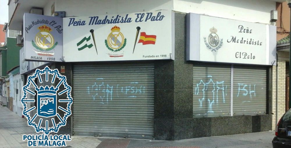 Pintadas vandálicas en El Palo.