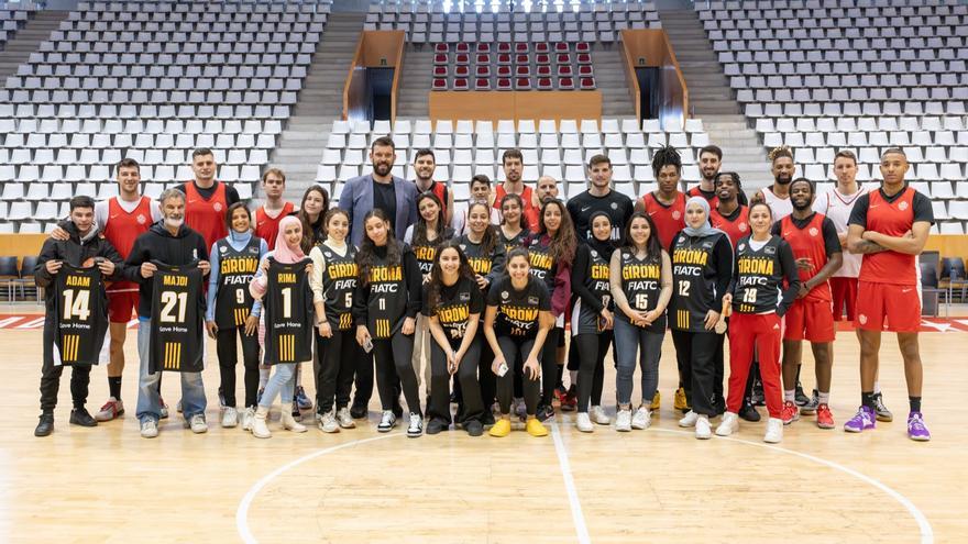 Les Nenes Valentes visiten el Bàsquet Girona