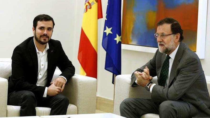 Garzón y Rajoy, durante su encuentro de ayer. // Efe